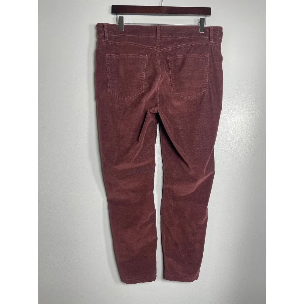 PERUVIAN CONNECTION Velveteen Pants 14 Burgundy Casual Comfort Gorpcore Outdoors